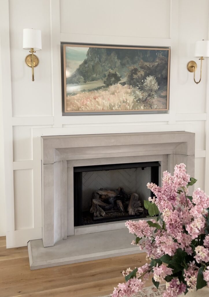 Woodlawn House Limestone Fireplace